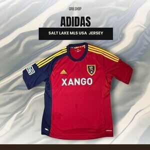 Adidas Salt Lake MLS USA Soccer Jersey ClimaCool Red/Blue Large Official Team Ge